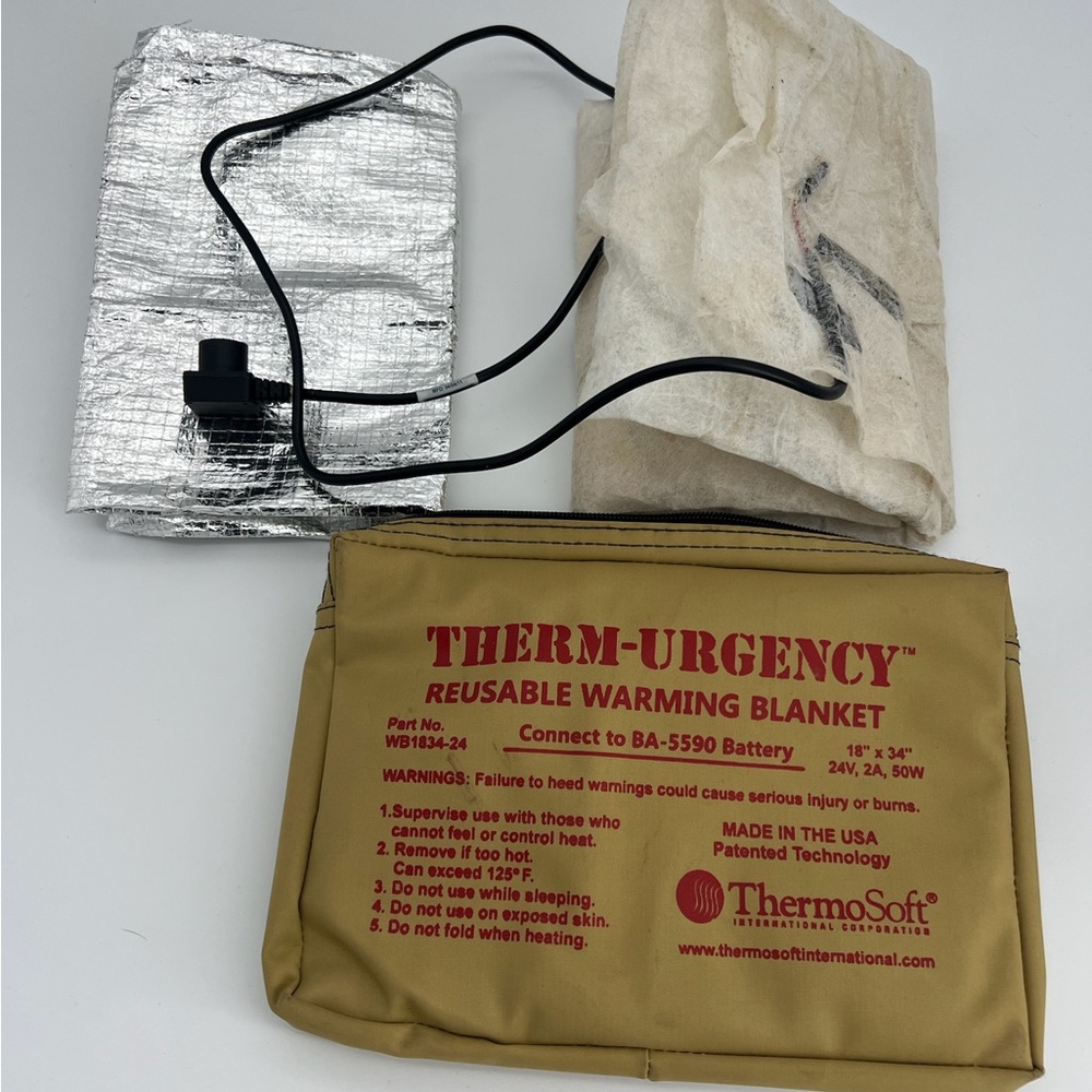 Military Survival Heatingโ Pad/ Blanket Hooks Up to ASIP Battery First Aid RARE